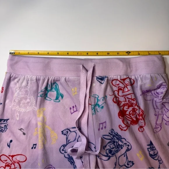 DISNEY 100 Years Multi Character Purple Women’s Pajama Pants PJ Size Large L - Picture 8 of 9